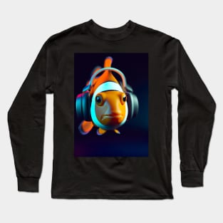 Clownfisch Headphones Long Sleeve T-Shirt